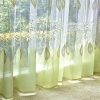 2 PCS Sheer Tulle Window Curtains for Living Room The Bedroom The Kitchen, Size: 1mX2.5m (Four Wire Draw) (Green) - Image 5