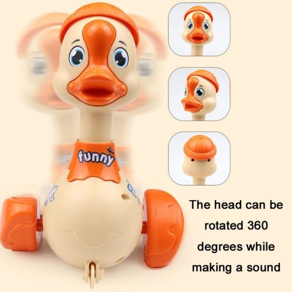 3 PCS Children Animal Press Crawling Toy Car, Specification: Swing Duck (Orange) - Image 5