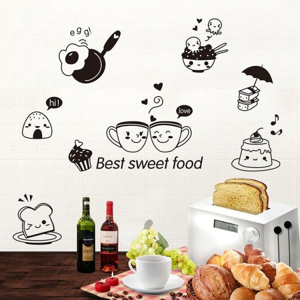 Kitchen Wall Stickers Coffee Sweet Food DIY Wall Art Decal Decoration, Size: 40X20cm - Image 2