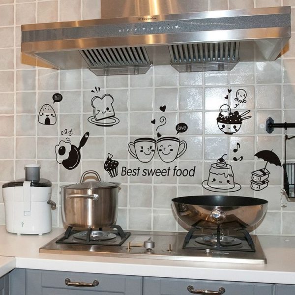 Kitchen Wall Stickers Coffee Sweet Food DIY Wall Art Decal Decoration, Size: 40X20cm - Image 4