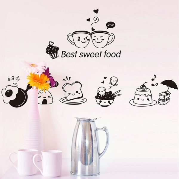 Kitchen Wall Stickers Coffee Sweet Food DIY Wall Art Decal Decoration, Size: 40X20cm - Image 5