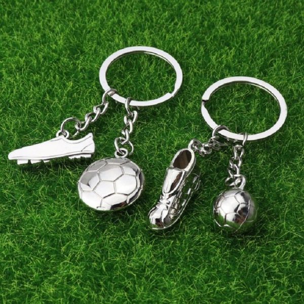 2 PCS Creative Football Gift Pendant Metal Football Shoe Keychain, Style: Football Shoes 389 - Image 3