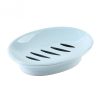 Double Lattice Home Bathroom Soap Dish Box Case Holder Container (Blue)