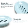 Double Lattice Home Bathroom Soap Dish Box Case Holder Container (Blue) - Image 3