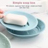 Double Lattice Home Bathroom Soap Dish Box Case Holder Container (Blue) - Image 6