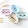 Double Lattice Home Bathroom Soap Dish Box Case Holder Container (Blue) - Image 7