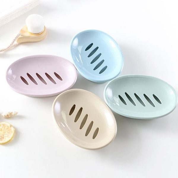 Double Lattice Home Bathroom Soap Dish Box Case Holder Container (Blue) - Image 7