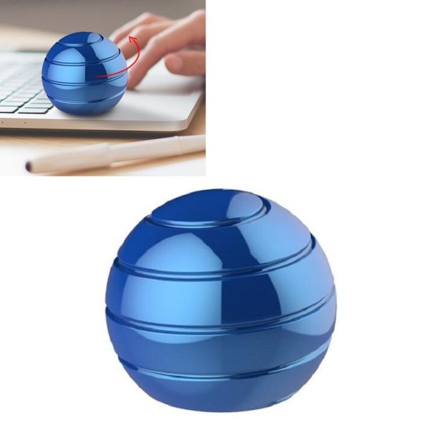 Fully Disassembled Rotating Tabletop Ball Decompression Gyroscope Tabletop Toy, Specification: Diameter 45mm (Blue)