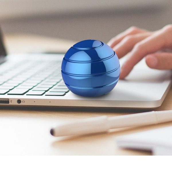 Fully Disassembled Rotating Tabletop Ball Decompression Gyroscope Tabletop Toy, Specification: Diameter 45mm (Blue) - Image 6