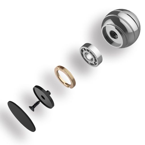Fully Disassembled Rotating Tabletop Ball Decompression Gyroscope Tabletop Toy, Specification: Diameter 55mm (Rose Gold) - Image 4