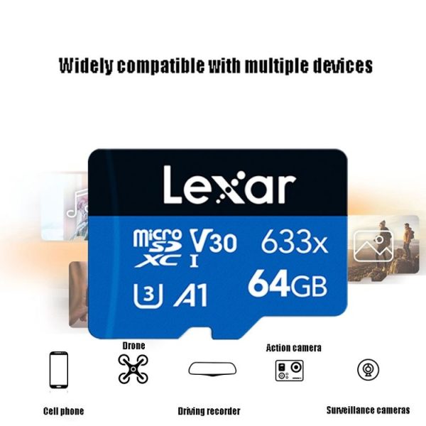 Lexar 633x 64GB High-speed Driving Recorder Dedicated Mobile Phone Memory Card DVR TF Card - Image 4