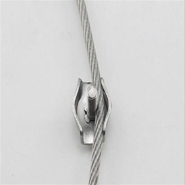 5 PCS 304 Stainless Steel Plate Single Clip Double Clamp Wire Rope Clamp, Specification: M4, Style: Single Clip - Image 4
