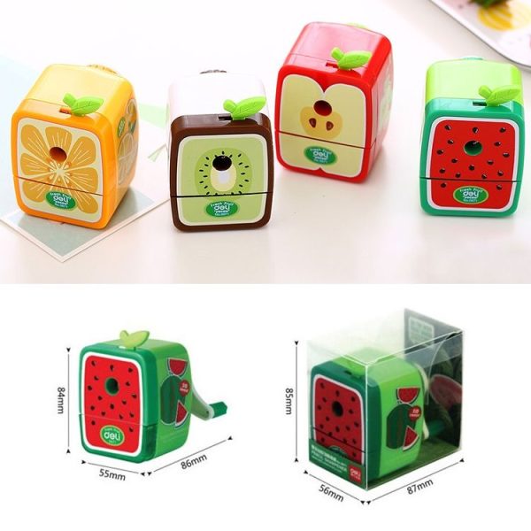 Cartoon Fruit Hand Pencil Sharpener Fun Student Cute Sharpener, Random Color Delivery - Image 5