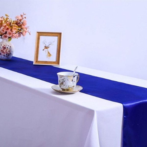 Satin Tablecloth Table Decoration for Home Party Wedding Christmas Decoration (Royal Blue)