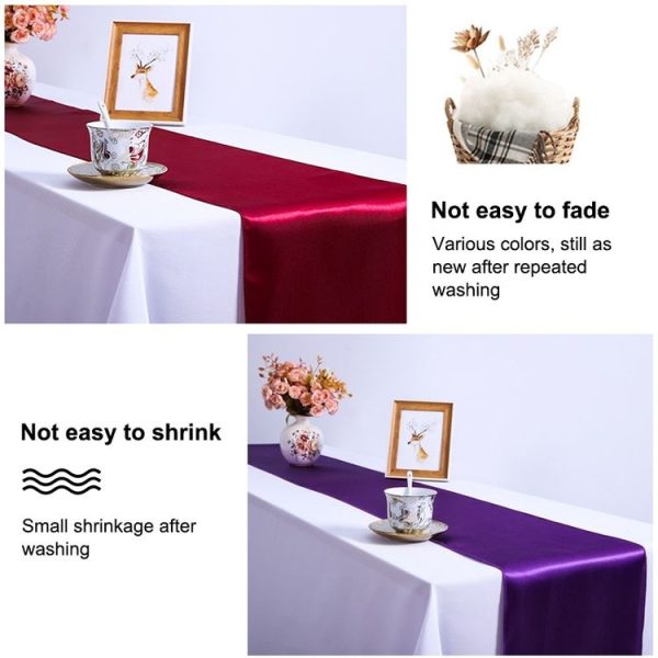 Satin Tablecloth Table Decoration for Home Party Wedding Christmas Decoration (Royal Blue) - Image 5