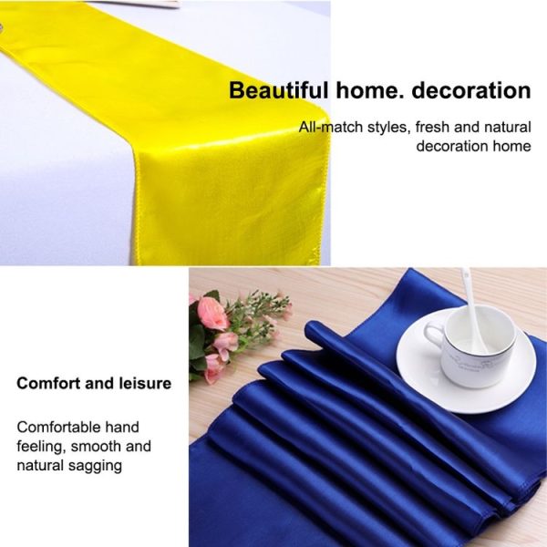 Satin Tablecloth Table Decoration for Home Party Wedding Christmas Decoration (Royal Blue) - Image 6