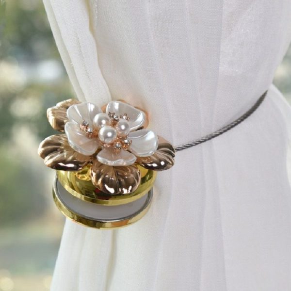 2 PCS Magnet Curtain Buckle Curtain Hook (Gold) - Image 4