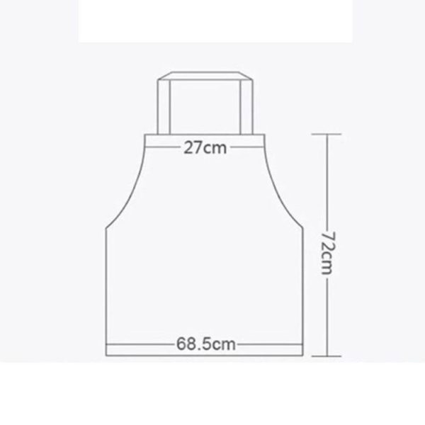 Women Brief Water Oil Proof Adjustable Kitchen Cooking Apron (Pink) - Image 5