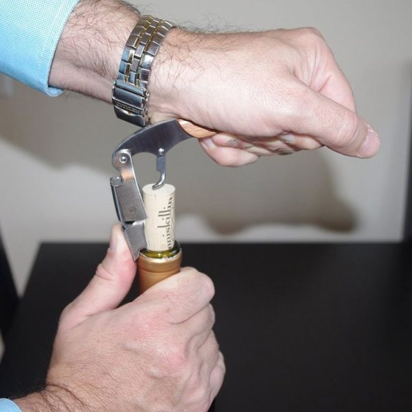 2 PCS Wood Handle Professional Multifunction Double Steel Head Portable Screw Corkscrew Wine Bottle Opener - Image 6