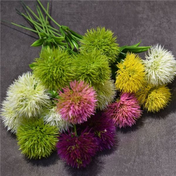 10 PCS Artificial Flowers Dandelion Plastic Flower Wedding Home Valentine Decoration (Purple) - Image 4