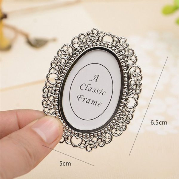 2 PCS Creative Metal Vintage Photo Frame (Oval) - Image 2