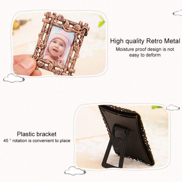 2 PCS Creative Metal Vintage Photo Frame (Oval) - Image 3