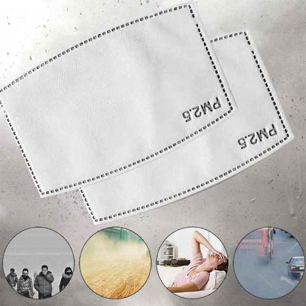 50 PCS 5 Layers Activated Carbon Filter PM2.5 Anti Haze Mouth Mask Replaceable Filter for Adult - Image 5