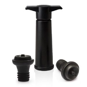 Red Wine Vacuum Pump Freshener Silicone Wine Stopper Set, Specification: 2 Stoppers Three Holes (OPP Bag)
