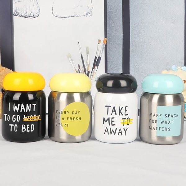 Mini Letter Vacuum Flask Stainless Steel Drink Water Bottle Mug Cup, Capacity: 220ml (Original) - Image 3