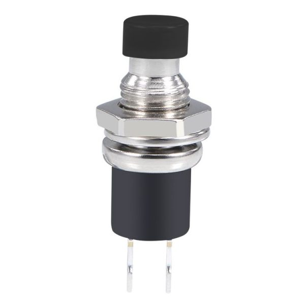 10 PCS 7mm Thread Multicolor 2 Pins Momentary Push Button Switch (Black) - Image 3