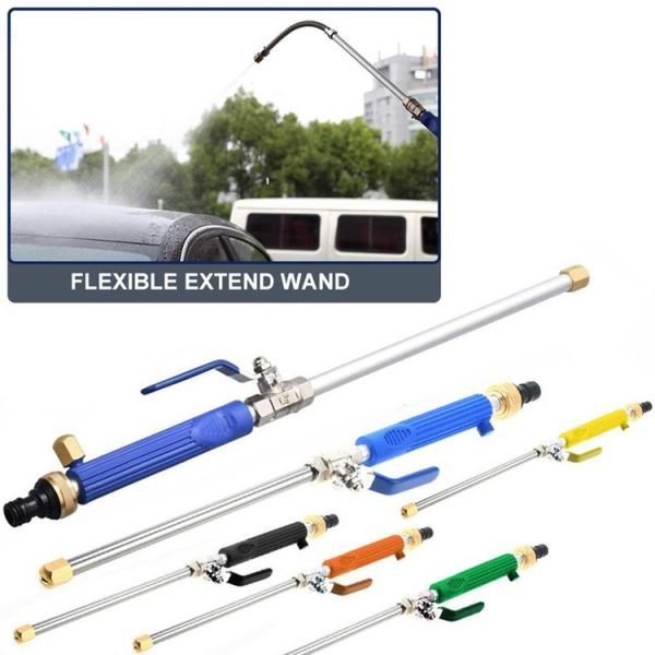 Garden Lawn Irrigation High Pressure Hose Spray Nozzle Car Wash Cleaning Tools (Yellow) - Image 2