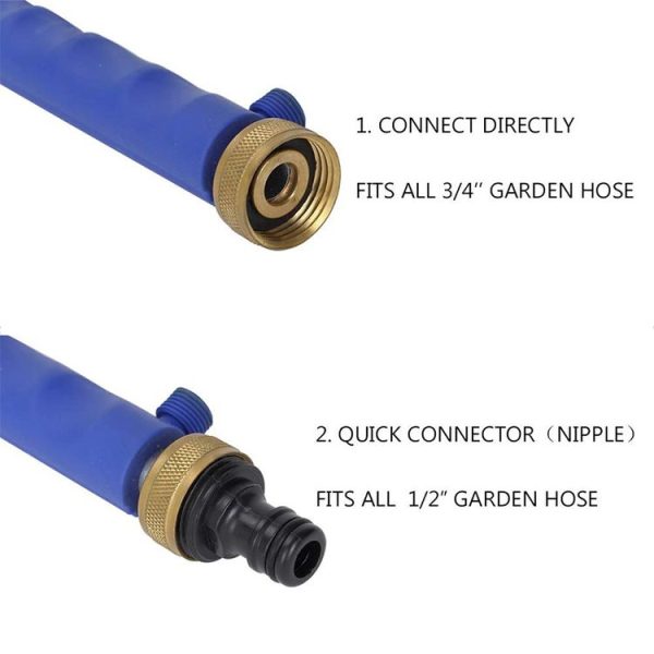 Garden Lawn Irrigation High Pressure Hose Spray Nozzle Car Wash Cleaning Tools (Yellow) - Image 7