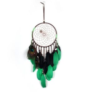 Creative Hand-Woven Crafts Green Dream Catcher Home Car Wall Hanging Decoration