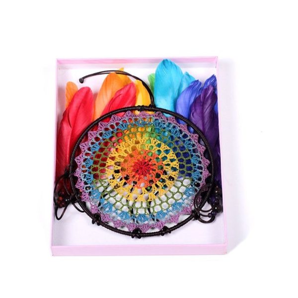 Creative Hand-Woven Crafts Colorful Dream Catcher Home Car Wall Hanging Decoration - Image 6