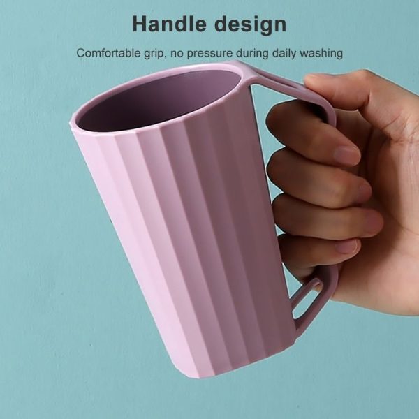Couple Creative Simple Home with Handle Wash Brushing Cup (Pink) - Image 7