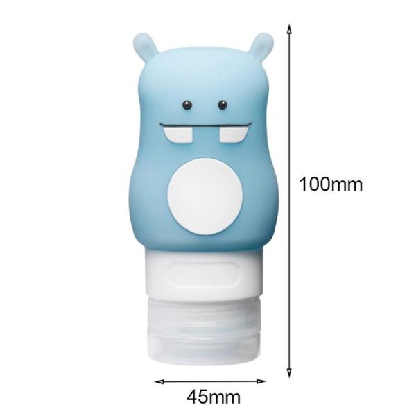 Portable Travel Shampoo Body Lotion Cosmetic Bottle Make Up Container Storage Box, Color: Blue Hippo - Image 2