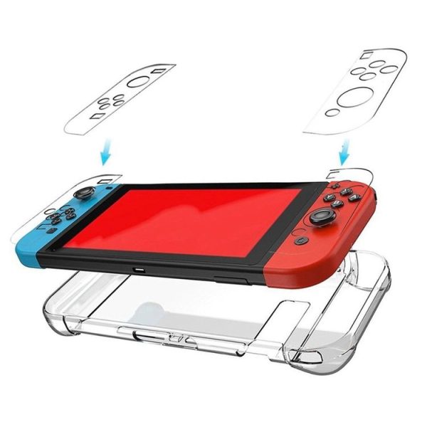 Hard PC Protection Cover for Nintendo Switch NS Case Detachable Crystal Plastic Shell Console Controller Accessories (Black) - Image 4