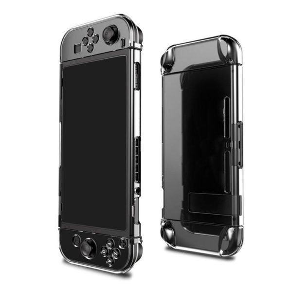 Hard PC Protection Cover for Nintendo Switch NS Case Detachable Crystal Plastic Shell Console Controller Accessories (Black) - Image 5