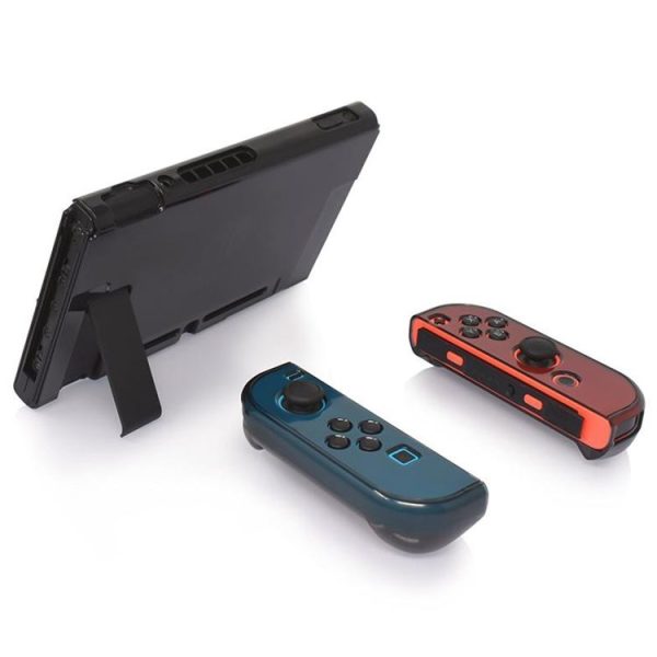 Hard PC Protection Cover for Nintendo Switch NS Case Detachable Crystal Plastic Shell Console Controller Accessories (Black) - Image 6