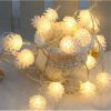 20 LEDs Solar Powered Pine Cone Outdoor Energy Saving Holiday Wedding Decoration String Light Garden Landscape Lamp (White Light) - Image 3