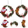 2 PCS Happy New Year Christmas Decoration Decoration Small Wreath Ornament (Little Bear) - Image 2