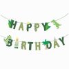 Dinosaur Theme Party Set Birthday Letter Pull Flag Aluminum Film Sequin Dinosaur Balloon Children Birthday Arrangement Decoration (Green) - Image 3