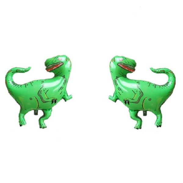 Dinosaur Theme Party Set Birthday Letter Pull Flag Aluminum Film Sequin Dinosaur Balloon Children Birthday Arrangement Decoration (Green) - Image 4