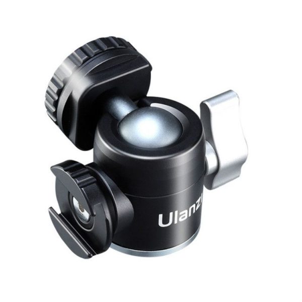Ulanzi U-60 Mini Double Cold Shoes Metal Action Drag Tripod Ball Head - Image 2