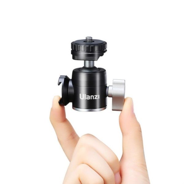 Ulanzi U-60 Mini Double Cold Shoes Metal Action Drag Tripod Ball Head - Image 5