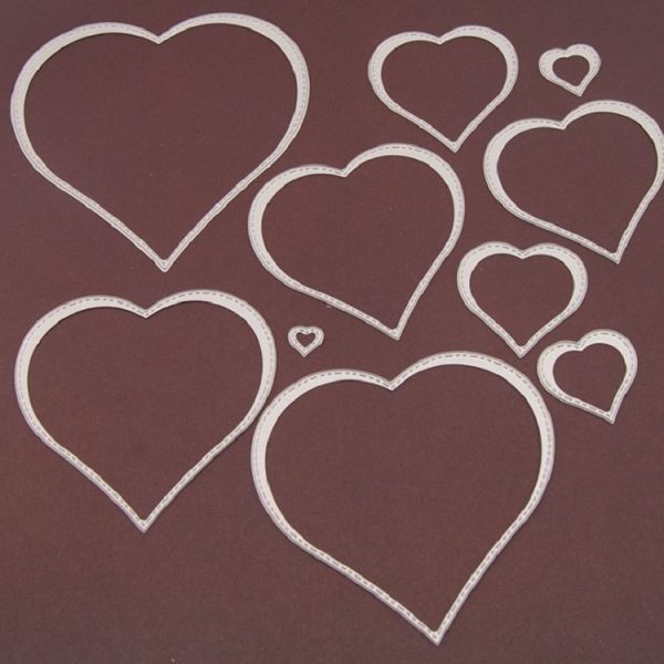 10 PCS / Set Of Metal Embossed Cutting Knife Mold Carbon Steel Paper Cutting Card Template Love Set - Image 2