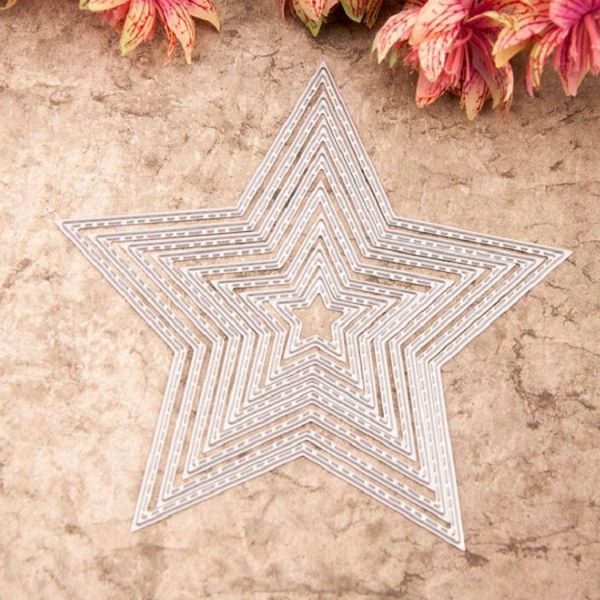 8 PCS DIY Cutting Die Carbon Steel Embossing Die Five-pointed Star Kit - Image 2