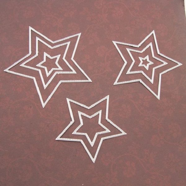 8 PCS DIY Cutting Die Carbon Steel Embossing Die Five-pointed Star Kit - Image 3