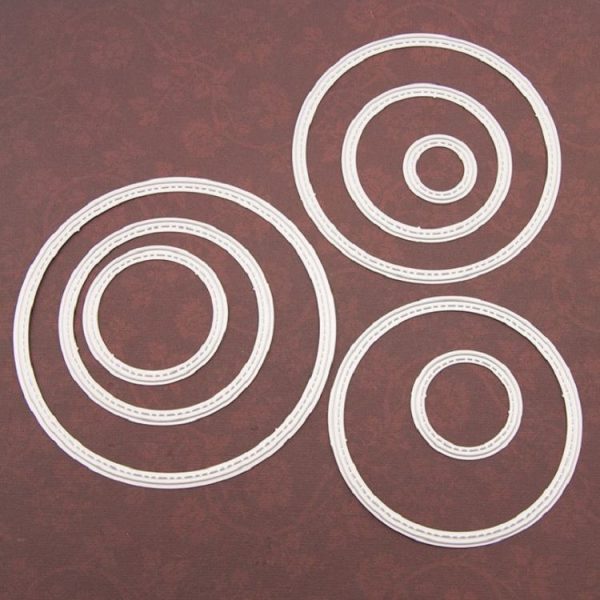 8 In 1 DIY Metal Embossed Cutting Die Carbon Steel Paper-cutting Card Round Template - Image 3