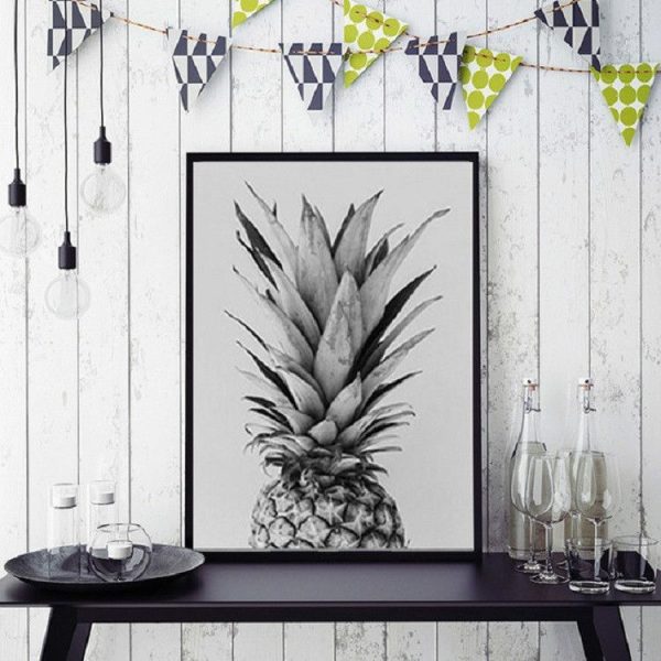 Modern Minimalist Pineapple Letter Frameless Decorative Painting Living Room Core, Size: 15x20cm (Pineapple + English Letter) - Image 5